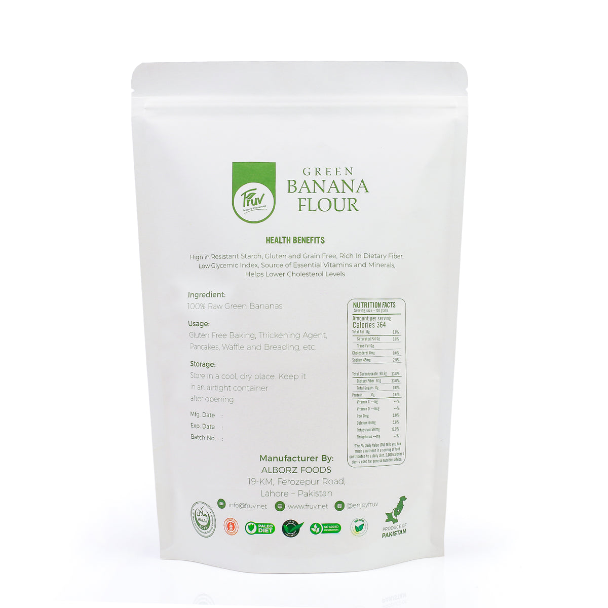 Green Banana Flour (800 grams)